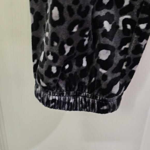 Donna Karan Lounge Set Womens M Leopard Velour Soft Grunge Streetwear RN17363 - Picture 4 of 10